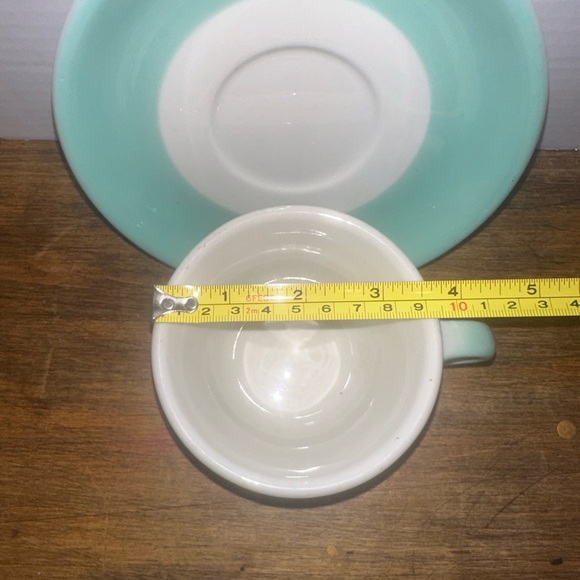 Vintage Jackson China Green Restaurant Ware Teacup Coffee Cup & Saucer 1950s MCM - Picture 6 of 8